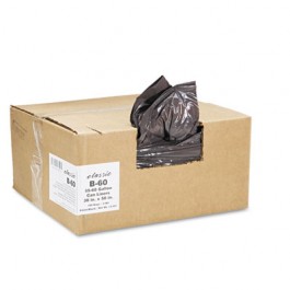 2-Ply Low-Density Can Liners, 55-60gal, 0.85 mil, 38x58, Gray, 100/Carton