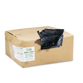 Recycled Can Liners, 40-45 gal, 1.25 mil, 40 x 46, Black