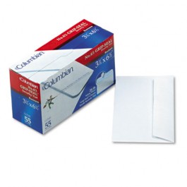 Grip-Seal Security Tint Business Envelopes,Side Seam, #6-3/4,White Wove, 55/Box