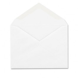 Invitation Envelope, Gummed, Contemporary, #5 1/2, White, 100/Box