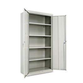Assembled 72" High Storage Cabinet, w/ Adjustable Shelves, 36w x 18d, Light Gray