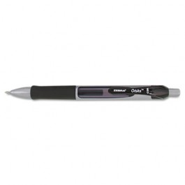 Orbitz Roller Ball Retractable Gel Pen, Black Ink, Medium, Dozen