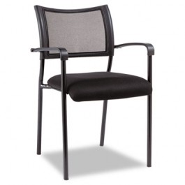 Eikon Series Stacking Mesh Guest Chair, Black