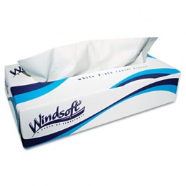 Facial Tissue in Pop-Up Box, White, 2-Ply