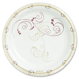 Symphony Paper Dinnerware, Mediumweight Plate, 8 1/2", Tan
