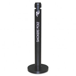 Smoker?s Pole, Round, Steel, Black