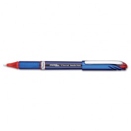 EnerGel NV Liquid Roller Ball Stick Gel Pen, Red Ink, Needle