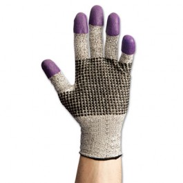 JACKSON SAFETY G60 Purple Nitrile Gloves, Medium/Size 8, Black/White