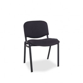 Continental Series Stacking Chairs, Black Fabric Upholstery