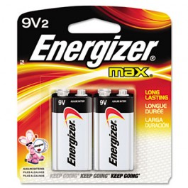 MAX Alkaline Batteries, 9V, 2 Batteries/Pack