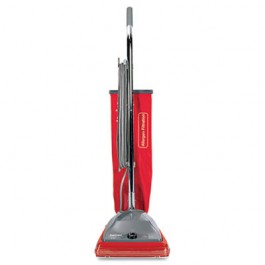 Commercial Standard Upright Vacuum, 19.8lb, Red/Gray