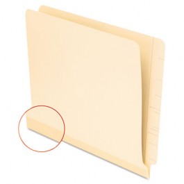 Laminate Shelf File Folder, Straight Tab, 11 Point Manila, Letter, 100/Box