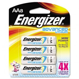 Advanced Lithium Batteries, AA, 8/Pack