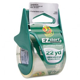EZ Start Carton Sealing Tape/Dispenser, 1.88" x 22.2 yards, 1-1/2" Core