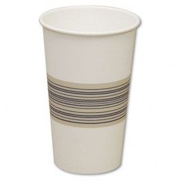 Paper Hot Cups, 16 oz, Blue/Tan