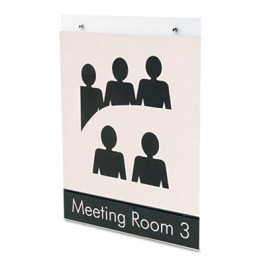 Classic Image Single-Sided Wall Sign Holder, Plastic, 8-1/2 x 11, Clear