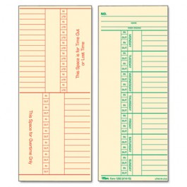 Time Card for Cincinnati, Named Days, Two-Sided, 3-3/8 x 8-1/4, 500/Box