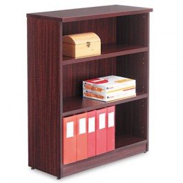 Valencia Series Bookcase, 3 Shelves, 31-3/4w x 12-1/2d x 39-3/8h, Mahogany