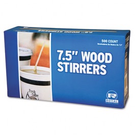 Wood Coffee Stirs, 7 1/2", Natural