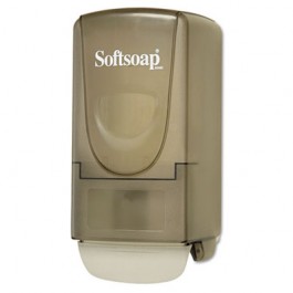 Plastic Liquid Soap Dispenser, 800ml, 5-1/4w x 3-7/8d x 10h, Smoke