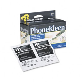 PhoneKleen Wet Wipes, Cloth, 5 x 5, 18/Box