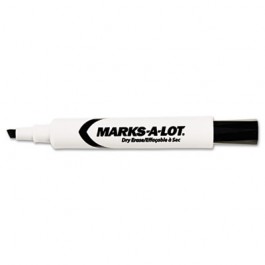 Desk Style Dry Erase Marker, Chisel Tip, Black