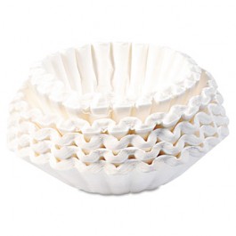 Flat Bottom Coffee Filters, 12-Cup Size, 250 Filters/Pack
