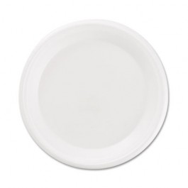 Non-Laminated Foam Plates, 6 Inches, White, 125/Pack