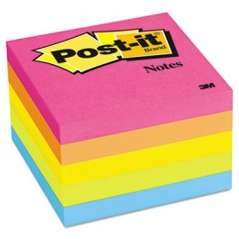 Original Pads in Neon Colors, 3 x 3, Five Neon Colors, 5 100 Sheet Pads/Pack