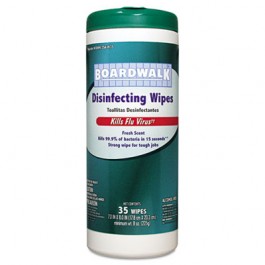 Disinfecting Wipes, 8 x 7, Fresh Scent, 35/Canister