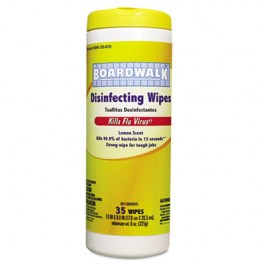 Disinfecting Wipes, 8 x 7, Lemon Scent, 35 Wipes/Canister