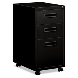 Embark Series Mobile Box/box/File Pedestal File w/"M" Pull Drawers, 20d, Black