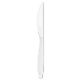 Impress Heavyweight Full-Length Polystyrene Cutlery, Knife, White