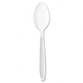 Impress Heavyweight Full-Length Polystyrene Cutlery, Teaspoon, White