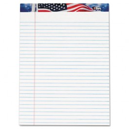 American Pride Writing Pad, Jr. Legal Rule, 8-1/2 x 11-3/4, White, 50 Sheets