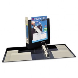 Nonstick Heavy-Duty EZD Reference View Binder, 2" Capacity, Black