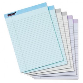 Prism Plus Colored Pads, Legal Rule, Letter, Pastels, 6 50-Sheet Pads/Pack