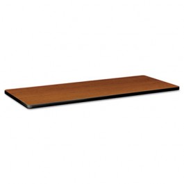 Rectangular Training Table Top Without Grommets, 60w x 24d, Bourbon Cherry