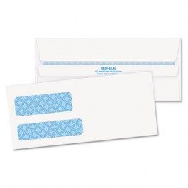 Double Window Tinted Redi-Seal Invoice & Check Envelope, #9, White, 500/Box