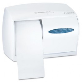 Coreless Double Roll Tissue Dispenser, 11 1/10w x 6d x 7 3/5h, White
