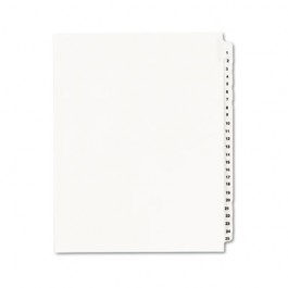 Avery-Style Legal Side Tab Divider, Title: 1-25, Letter, White, 1 Set