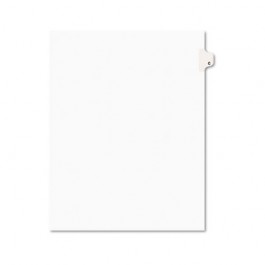 Avery-Style Legal Side Tab Dividers, One-Tab, Title C, Letter, White, 25/Pack