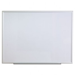 Dry Erase Board, Melamine, 48 x 36, Aluminum Frame