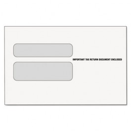 Double Window Tax Form Envelope for W-2 Laser Forms, 9x5-5/8, 50/Pack