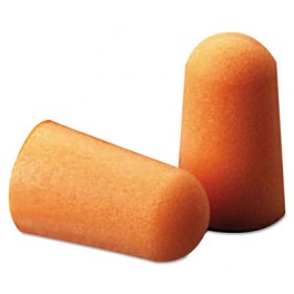Foam Single-Use Earplugs, Cordless, 29NRR, Orange