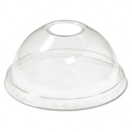 Cold Cup Dome Lids, Fits 12-24oz Cups, Clear