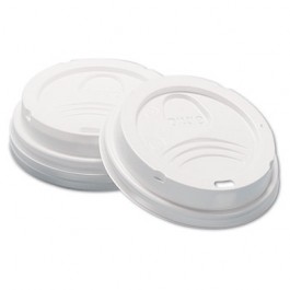 Dome Hot Drink Lids, 8oz Cups, White