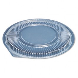 Microwave Safe Container Lid, Round, Plastic, Fits 48 oz, Clear, 75/Bag
