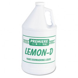 Lemon-D Dishwashing Liquid, Lemon, 1gal, Bottle