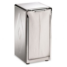 Tabletop Napkin Dispenser, Tall Fold, 3-3/4 x 4 x 7-1/2, Capacity: 150, Chrome